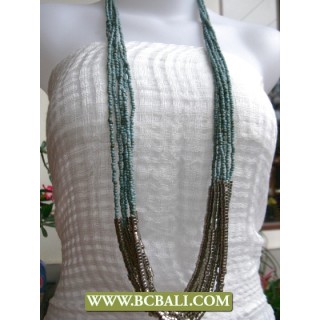 Bcbali Long Braided Necklace Turqouise Fashion Beading